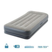 Кровать надувная Pillow Rest Twin Mid-Rise,191*99*30 см,встроенный насос 220В,Intex (64116)
