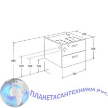 Тумба под умывальник Roca Victoria Nord 60 белый ZRU9000028