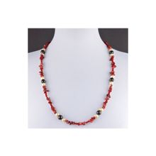 Бусики-Колечки Авторские бусы Жемчуг, коралл, гранат "Милава" арт.АНТ-3752