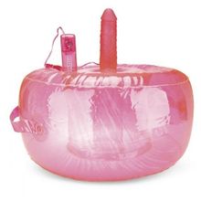 Розовая надувная подушка для секса в вибратором (246209)