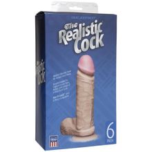 Doc Johnson Фаллоимитатор на присоске The Realistic Cock 6” with Removable Vac-U-Lock Suction Cup - 17,3 см.