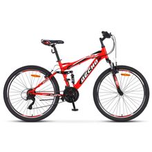 26" Десна-2620 V 2019 (21ск, стал, двухподвес, Vbr, Microshift - TZ50 Kangyue)(V030, рама 16,5", красный черный)