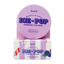 Патчи гидрогелевые для глаз с экстрактом Черники Koelf Blueberry & Cream Ice-Pop Hydrogel Eye Mask 60шт