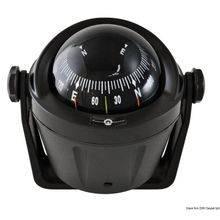 Osculati IDRA compact compass w black front rose bracket, 25.014.96