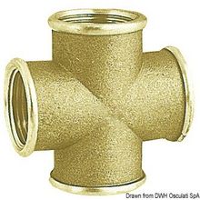 Osculati Brass cross joint female 1 2, 17.231.01