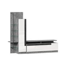 Алмаз. Любимый дом Кёльн Тумба под ТВ (Метрополитан Грей Белый)