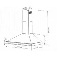 Каминная вытяжка Maunfeld Cork Plus 60 нержавеющая сталь