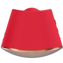 Красный клиторальный стимулятор Dazzling с вибрацией и ротацией - 6,7 см. Красный
