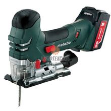 Metabo Лобзик аккумуляторный Metabo STA 18 LTX 140 (Патрубок всасывания; защитное стекло; 2 АКБ Li-Power 18 В 4,0 Ач; ЗУ ASC 30-36 V "AIR COOLED")