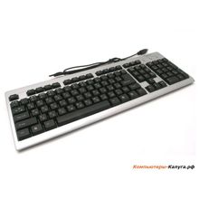 Клавиатура Gembird KB-8300-SB-R серебристо-чёрная, PS 2