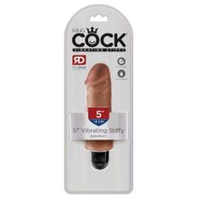 Кофейный вибратор-реалистик 5  Vibrating Stiffy - 16,5 см.