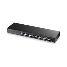 Интеллектуальный коммутатор gigabit ethernet с 24 разъемами rj-45 и 4 sfp-слотами совмещенными с разъемами rj-45 (gs1920-24) zyxel gs1920-24-eu0101f
