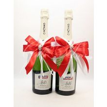 Украшение на бутылки шампанского Gilliann Red Rose GLS156
