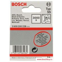 Bosch Набор 3000 Скоб T55 28 6 мм осмоленнaя (2609200228 , 2.609.200.228)