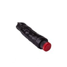 Реалистичный чёрный вибромассажер - 19,5 см. (50703)