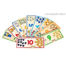 "Учимся считать от 1 до 10". Деревянная игрушка.