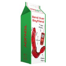 Toy Joy Безремневой вагинальный страпон с вибратором Bend Over Boyfriend Red - 21 см. (красный)