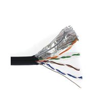 Кабель KRAULER F UTP витая пара экранированный категории 5e, 4 пары, 24AWG, чистая медь, для внешней прокладки (-40C° +60C°), HDPE, черный, 305м, с мн