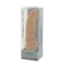 Dream Toys Вибратор-реалистик с богатым рельефом PURRFECT SILICONE CLASSIC MINI - 16 см. (телесный)