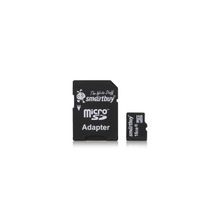карта памяти TransFlash 16Gb MicroSDHC Class 10 Smart Buy, адаптер