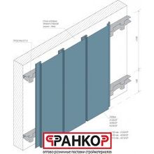 Рейка фасадная A150 CР бел.оцинк L=3м