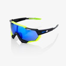 Очки спортивные 100% Speedtrap Soft Tact Black   Neon Yellow   Electric Blue Mirror (61023-014-42)