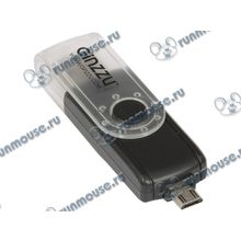 Картридер MicroUSB OTG USB3.0 Ginzzu "GR-589UB", SDXC microSDXC, черный (ret) [139950]