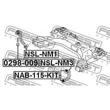 Тяга Крепления Подрамника | Перед Лев | Nissan Tiida Jpn Make C11 2005.08-2012.06 [Gl] Febest арт. NSLNM3