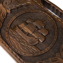 Нарды резные "Корабль" с ручкой 60