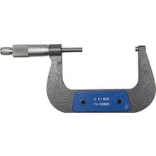 Микрометр ЗУБР "ЭКСПЕРТ" гладкий механический, МК 100, диапозон 75-100мм, шаг измерения 0,01мм