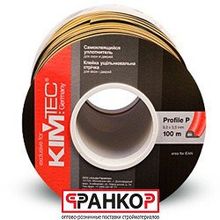 Уплотнитель P-профиль, чёрный, 100м. (6 шт. уп) "KIM TEC"