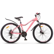 26" STELS Miss-6100D 2019 (21ск, алюм, аморт.вилка, диск.гидр, M310 TY300 M310 трещетка 7ск)(рама 17", светло-красный)