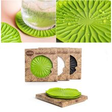 Qualy под бокалы Lotus 2 шт зеленые