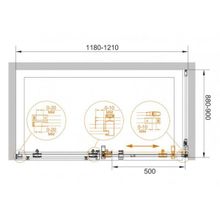 Душевой уголок Cezares Stylus-M AH1 (120x80) прозрачное стекло