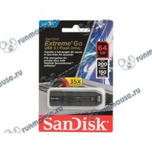 Накопитель USB flash 64ГБ SanDisk "Extreme Go", черный (USB3.1) [139750]