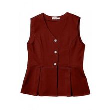 President School жилет с отрезной баской винный