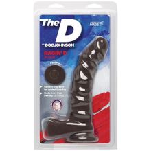 Doc Johnson Коричневый фаллоимитатор The D Ragin  D 9  Chocolate - 22,86 см. (коричневый)