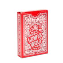 Игральные карты серия "Lewis  Wolf" red 54 шт колода  (poker size index jumbo, 63*88 мм) (ИН-3824)