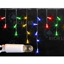 Rich LED RL-i3*0.5-RW M Уличная светодиодная Бахрома 3x0.5 м, мульти, пост свечение, провод резиновый белый