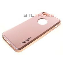 Силиконовый чехол Spigen для iPhone 5 5S роз. золото в тех уп.