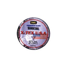 Леска моно. Duel Hardcore X-Tex U.S.A., 100m, 0,235mm, 3,62kg, жёлтый