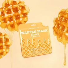 Питательная вафельная маска для лица Медовое удовольствие Kocostar Waffle Mask Honey 3шт