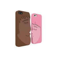 Набор чехлов для iPhone 5 Ozaki O!coat Lover+ Sweetheart, цвет Brown   Pink (OC532SH)