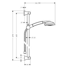 Душевой гарнитур Hansgrohe Raindance Classic (27843000) (65 см)