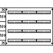 Пластрон с прорезями 3ряда 4 рейки-150 |  код. AS 234 |  ABB