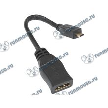 Кабель micro-HDMI<->HDMI(F) Defender "HDMI 08 Adapter" 87301, черный (0.14м) (ret) [134847]