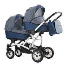 Aro Team 2 в 1 для двойни Twinat Duo темно-синяя в мелкую клетку