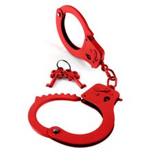 Pipedream Металлические красные наручники Designer Metal Handcuffs