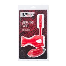 ToyFa Красная насадка на пенис с клиторальным стимулятором (красный)