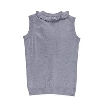 Luminoso жилет для девочки серый меланж с пуговицами